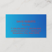 カーウォッ車のシュ&オートディテールビジネスカード 名刺 (裏面)