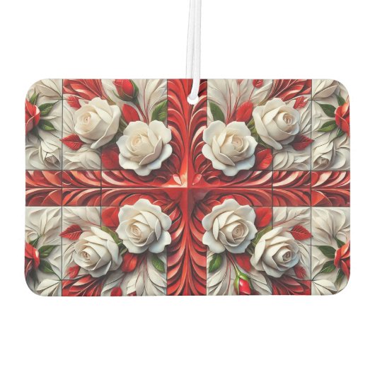 カーエアフレザーと英語バラデザイン カーエアーフレッシュナー (裏面)