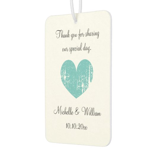 カーエアフレッシュ感謝していナーのカスタムウェディング カーエアーフレッシュナー (左)