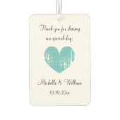 カーエアフレッシュ感謝していナーのカスタムウェディング カーエアーフレッシュナー (裏面)