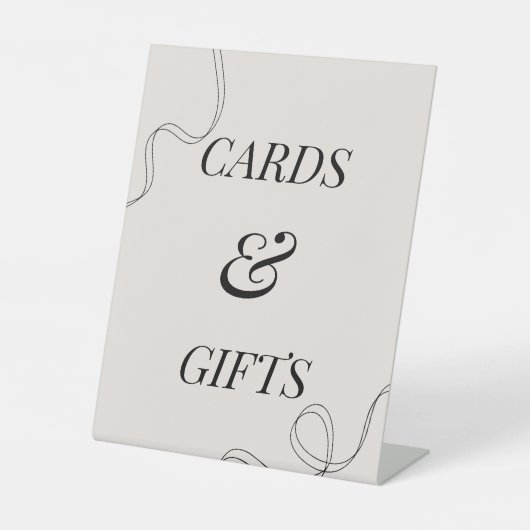 カーエレガントドとギフトブライダルシャワーパーティー記号 台座サイン (正面)