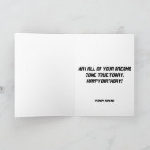 カーエレガントボンファイバ誕生日カード カード (内部)