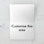カーエレガントル付き赤キツネグリーティングカード、カスタマイズ可能 カード (内部)