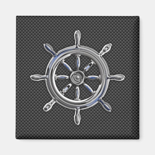 カーオンカーボンファイバースタイル マグネット (正面)