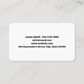 カーオーディオステレオ 名刺 (裏面)