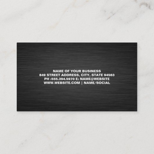 カーオーディオ技術者 | サービスの修復 名刺 (裏面)