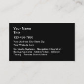 カーオーディオ車の名刺 名刺 (裏面)