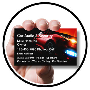 カーオーディオ音声および警報システム 名刺