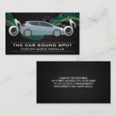 カーオーディオ |音楽ノートの名刺 名刺 (正面/裏面)