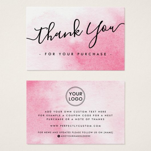 カーカスタムドを挿入す感謝しているロゴピンクの水色 (正面&裏面)