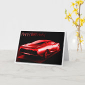 カーカッコいいハッピーバースデーカード カード (黄色い花)