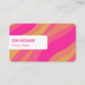 カーカラフルブレトロミニマストライプリスカスタムトQR 名刺 (正面)