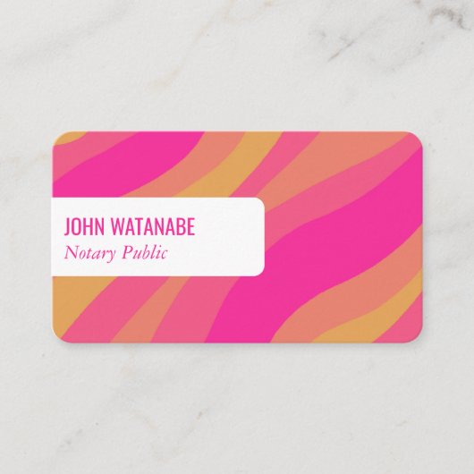 カーカラフルブレトロミニマストライプリスカスタムトQR 名刺 (正面)