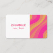 カーカラフルブレトロミニマルストライプリストカスタム 名刺 (正面)