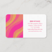 カーカラフルブレトロミニマルストライプリストカスタム 名刺 (裏面)