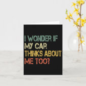 カーガイ整備士ファーザーズデイパパメンズカーパーツラ カード (黄色い花)