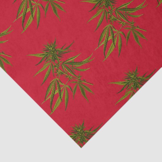 カーキの背景の雑草の芽パーソナライズされた 薄葉紙 (詳細)