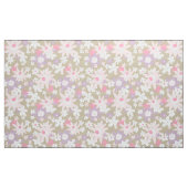 カーキの60年代ヴィンテージの花柄 ファブリック (ヤード)