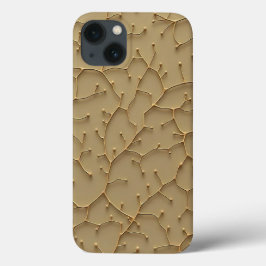 カーキひび割れテクスチャーモダンiPhoneケース iPhone 13ケース