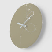 カーキアース結晶グレーシルバーダイヤモンドインフィニティ ラージ壁時計 (傾斜)