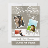 カーキウォームグレーシニア写真クラス 案内状 (正面)