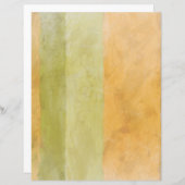 カーキエレガントピーチオレンジウォーターカラーパステル (正面/裏面)