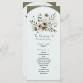 カーキオリーブグリーンウォーターフローラ結婚ズ プログラム (正面/裏面)
