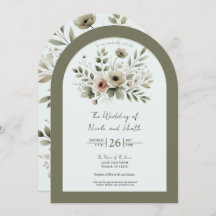 カーキオリーブグリーンウォーターフローラ結婚ズ