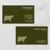 カーキカウシンボル – ムルキーグリーン 名刺 (正面/裏面)