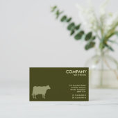 カーキカウシンボル – ムルキーグリーン 名刺 (スタンド正面)