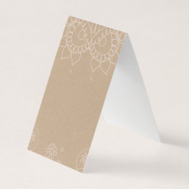 カーキカラーボホカジュアルスタイルイヤリングディスプレイカード 名刺