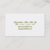 カーキカーテントリートメント – ショップビジネスカード 名刺 (裏面)