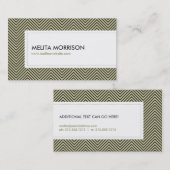 カーキクール/ブラックビジネスカードのトライバルパターン 名刺 (正面/裏面)