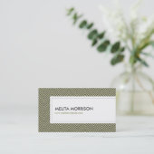 カーキクール/ブラックビジネスカードのトライバルパターン 名刺 (スタンド正面)