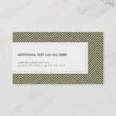 カーキクール/ブラックビジネスカードのトライバルパターン 名刺 (裏面)
