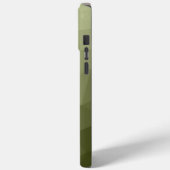 カーキグリーンのライトグラデーション幾何学メッシュ モノグラム Case-Mate iPhoneケース (裏面 / 左)