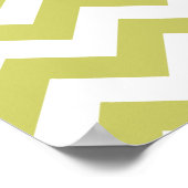 カーキサファリシェブロンカスタム文字 ポスター (角)