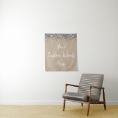 カーキシルバー誕生日パーティー30thフォトブースプロップ タペストリー (インサイチュ)