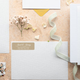 カーキスタイライズドネーム結婚ズ差出人住所 ラベル