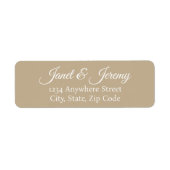 カーキスタイライズドネーム結婚ズ差出人住所 ラベル (正面)