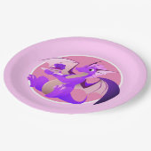 カーキピンクの紙プレート ペーパープレート (アングル)