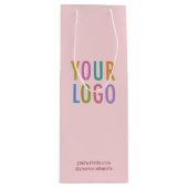 カーキピンク ワイン ギフトバッグ（ロゴカスタマイズ可） ワインギフトバッグ (正面)