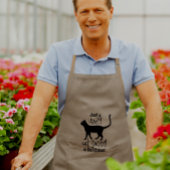 カーキブラックパーソナライズされたキャット熱狂するパパ ロングエプロン