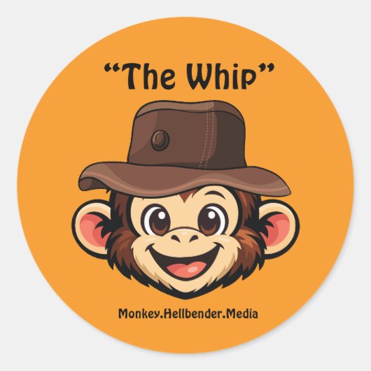 カーキマカザル ステッカー - The Whip (正面)