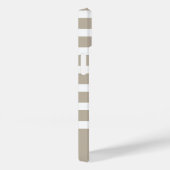 カーキモダンタンとホワイトストライプとモノグラム Case-Mate iPhoneケース (裏面 / 右)