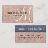 カーキモノグラムエレガントキャンバスルック 名刺 (正面/裏面)