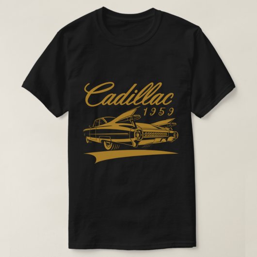 カーキャデラック1959ヴィンテージ Tシャツ (デザイン正面)