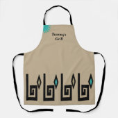 カーキユニークサウスウエスタンアステカスタイルエプロン エプロン (正面)