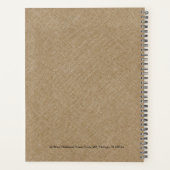 カーキリネンテクスチャブラックヴィンテージフレーム プランナー手帳 (裏面)