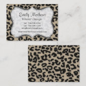 カーキー色, タン色, レパード柄 名刺 (正面/裏面)